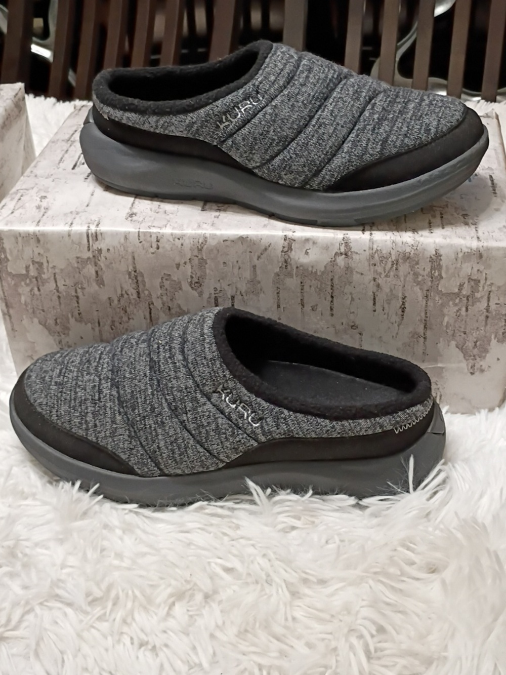 KURU Women's Draft 2 Indoor Outdoor Plantar Fascitis Cozy Mules Slippers 8.5M